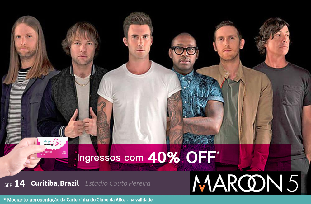 Maroon 5 vai sacudir Curitiba em Setembro